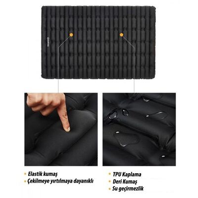 Kingcamp Super Comfort Double Çift Kişilik Şişme Yatak Siyah - 4
