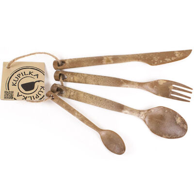 Kupilka Cutlery Çatal Bıçak Kaşık Seti Kahverengi - 3