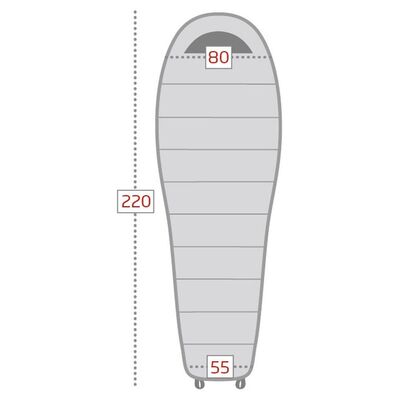Loap Iron -5°C Uyku Tulumu Siyah Kırmızı - 5