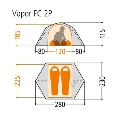 Marmot Vapor 2 Kişilik 4 Mevsim Kamp Çadırı Yeşil