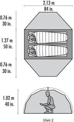 Msr Elixir 2 Tent V2 Kamp Çadırı Kırmızı 2 Kişilik