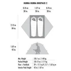 Msr Hubba Hubba BikePack 2 Çadır Biskletçiler İçin - 7