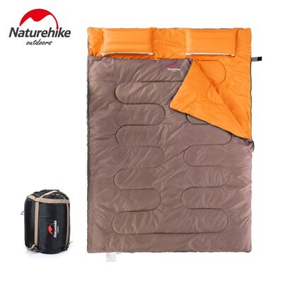Naturehike Çift Kişilik Yastıklı Uyku Tulumu Kahverengi - 1