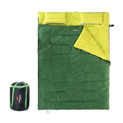 Naturehike Çift Kişilik Yastıklı Uyku Tulumu Yeşil - 1