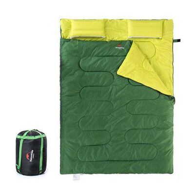 Naturehike Çift Kişilik Yastıklı Uyku Tulumu Yeşil - 1