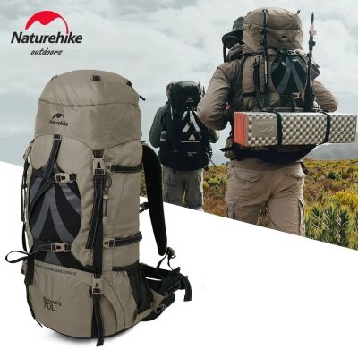 Naturehike Kampçı Dağcı Sırt Çantası 70lt Kahve - 4