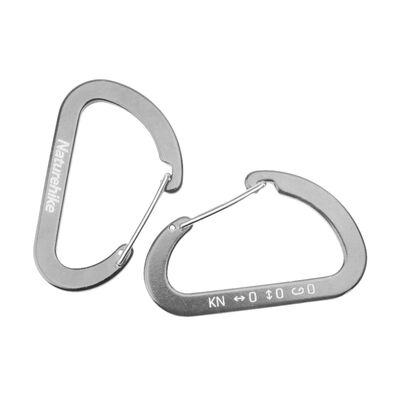 Naturehike Panerai Karabina Kilitsiz 6.5cm 2li Paket Gümüş - 1