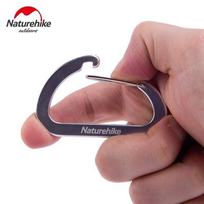 Naturehike Panerai Karabina Kilitsiz 6.5cm 2li Paket Gümüş - 3