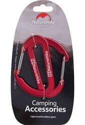 Naturehike Panerai Karabina Kilitsiz 6.5cm 2li Paket Kırmızı - 4