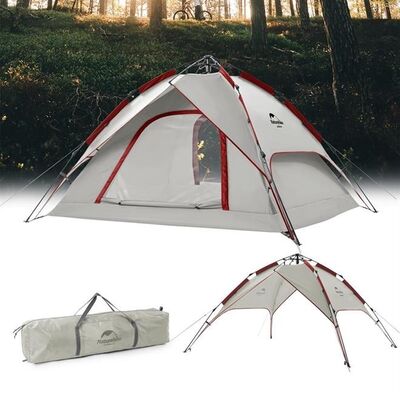 Naturehike Otomatik Çadır 3/4 Kişi Gri Kırmızı - 4