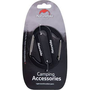 Naturehike Panerai Karabina Kilitsiz 6.5cm 2li Paket Siyah - 1