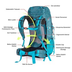Naturehike Sırt Çantası 55lt Yeşil - Thumbnail