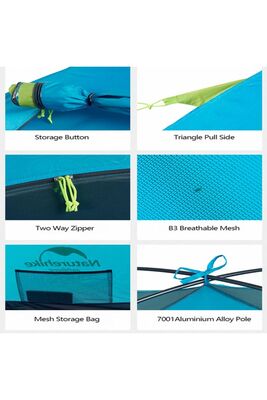 Naturehike Sky Lite 3 Kişilik Çadır Mavi NH18Z033 - 2