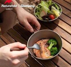 Naturehike Titanyum Bowl Saplı Kase 450 ML - Thumbnail