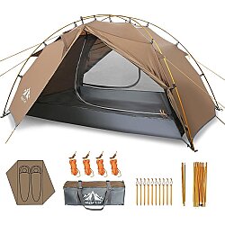 Night Cat 2 Kişilik 4 Mevsim Alüminyum Ultralight Çadır Haki - Night Cat