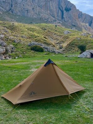Night Cat Lanshan-1 1 Kişilik 4 Mevsim Ultralight Çadır - Haki - 8