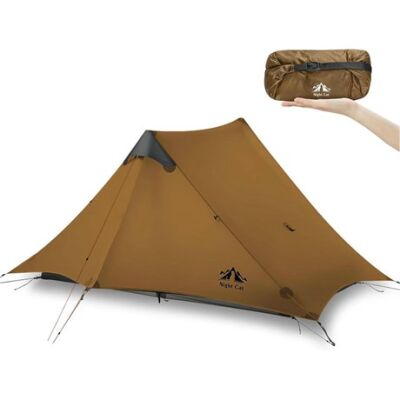 Night Cat Lanshan-2 2 Kişilik 4 Mevsim Ultralight Çadır - Haki - 1
