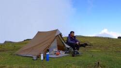 Night Cat Lanshan-2 2 Kişilik 4 Mevsim Ultralight Çadır - Haki - 17