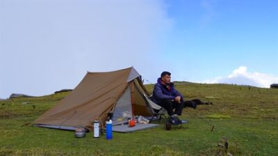 Night Cat Lanshan-2 2 Kişilik 4 Mevsim Ultralight Çadır - Haki - 17
