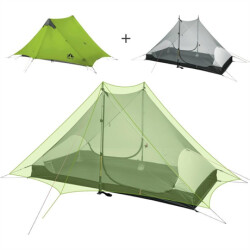 Night Cat Lanshan-2 2 Kişilik 4 Mevsim Ultralight Çadır - Yeşil - 5