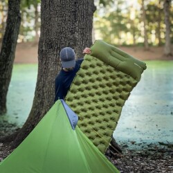 Night Cat QD-01 Dahili Pompalı Ultralight Şişme Mat - Yeşil - 2