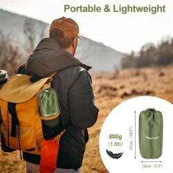 Night Cat QD-01 Dahili Pompalı Ultralight Şişme Mat - Yeşil - 7