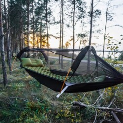 Night Cat QD-01 Dahili Pompalı Ultralight Şişme Mat - Yeşil - 12