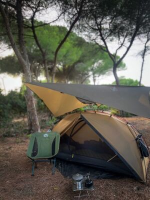 Night Cat YLY-02 Alüminyum Ultralight Kamp Sandalyesi - Yeşil - 5