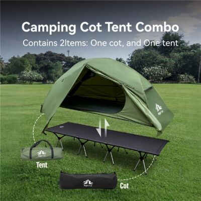 Night Cat ZP-13 80 cm 4 Mevsim Alümiyum Kampet ve Çadır Seti - Yeşil - 2