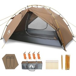 Night Cat ZP-34 2 Kişilik 4 Mevsim Alüminyum Ultralight Çadır - Haki - Night Cat