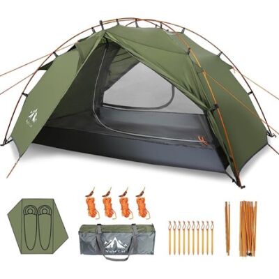Night Cat ZP-34 2 Kişilik 4 Mevsim Alüminyum Ultralight Çadır - Yeşil - 1