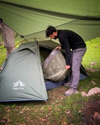 Night Cat ZP-34 2 Kişilik 4 Mevsim Alüminyum Ultralight Çadır - Yeşil - 26