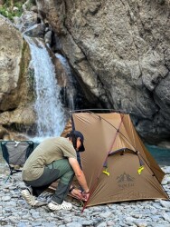 Night Cat ZP-U1 1 Kişilik 4 Mevsim Alüminyum Ultralight Çadır - Haki - 32