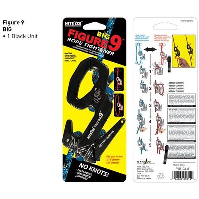 Nite- Ize Big Figure 9 Black Karabina - 1