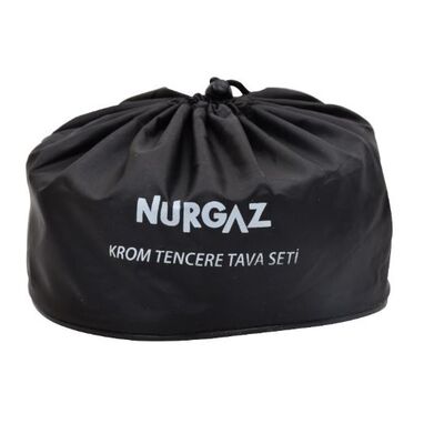 Nurgaz Krom Kamp Tencere Tava Seti - 2