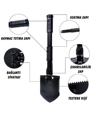 Nurgaz Mini Katlanır Kürek - 2
