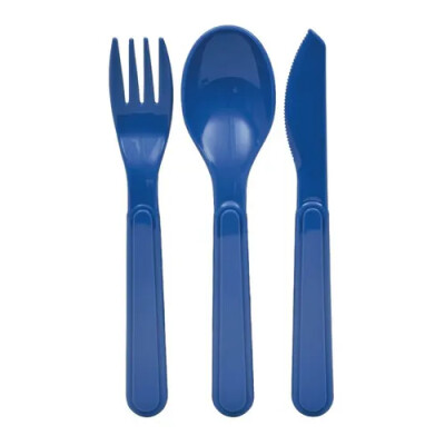 Nurgaz Plastik Çatal Kaşık Bıçak Seti 6'lı - NURGAZ