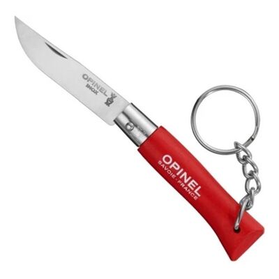 Opinel Anahtarlık Çakı Inox No:4 Kırmızı - 1