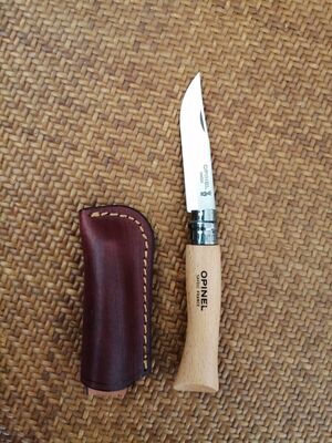 Opinel Inox Çakı Kayın Saplı Gerçek Deri Kılıflı No:7 - 2