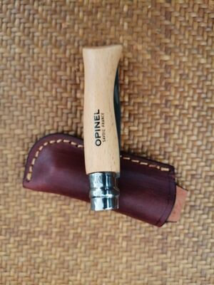 Opinel Inox Çakı Kayın Saplı Gerçek Deri Kılıflı No:7 - 3