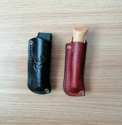 Opinel Inox Çakı Kayın Saplı Gerçek Deri Kılıflı No:8 - 1