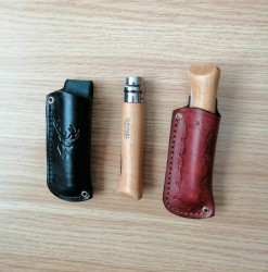 OPINEL - Opinel Inox Çakı Kayın Saplı Gerçek Deri Kılıflı No:9