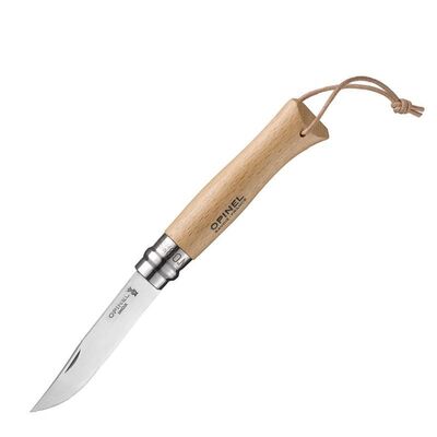 Opinel Inox Deri Askılı Ahşap Çakı No:8 - 1
