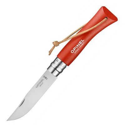 Opinel Inox Trekking Çakı Deri Kordonlu No:7 Turuncu - 1