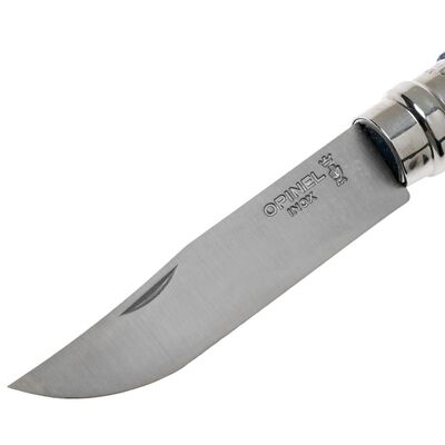 Opinel Inox Trekking Çakı Deri Kordonlu No:8 Mavi - 4