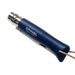 Opinel Inox Trekking Çakı Deri Kordonlu No:8 Mavi - 5