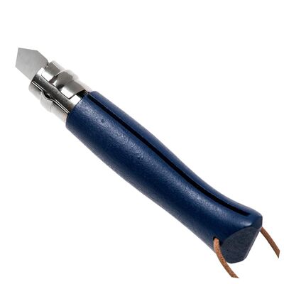 Opinel Inox Trekking Çakı Deri Kordonlu No:8 Mavi - 6