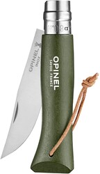 Opinel Inox Trekking Çakı Deri Kordonlu No:8 Yeşil - 2