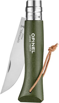 Opinel Inox Trekking Çakı Deri Kordonlu No:8 Yeşil - 2