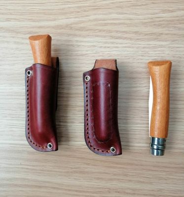 Opinel Karbon Çakı Gerçek Deri Kılıflı No:8 - 1